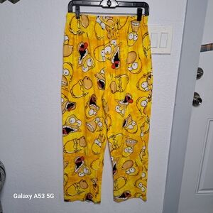 Vibrant Yellow The Simpsons Pajama Bottoms